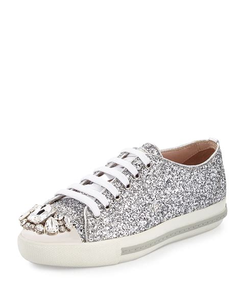 buy miu miu glitter sneakers|miu mi u shoes.